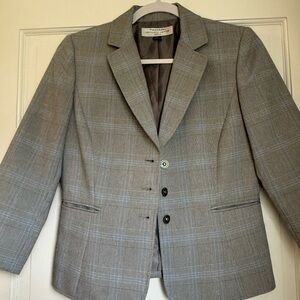 Tahari Black and White Checkered Blazer